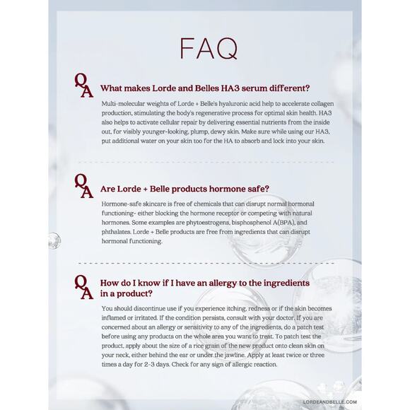 Lorde + Belle HA3 Serum Full Size - Picture 8 of 8